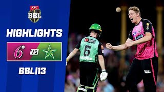 Sydney Sixers v Melbourne Stars  BBL13 [upl. by Marquita]