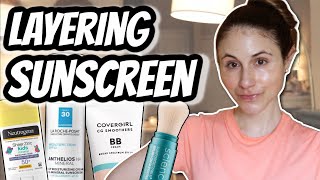 How to LAYER SUNSCREEN Dr Dray [upl. by Ayotaj]