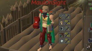 Dragon WarHammer 1Attack99Strength Pure Pking58Combat MaulOnSight OSRS P2P PKING [upl. by Rog]