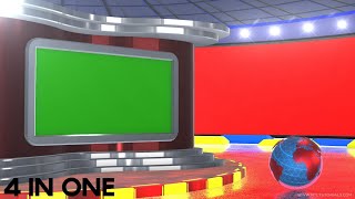 Green Screen Virtual Set News Studio Background  By MTC TUTORIALS [upl. by Annoerb127]