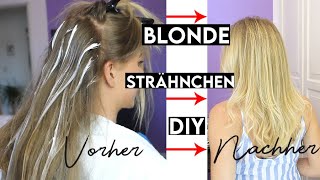 Make your own highlights  natural BALAYAGE look  bleach blonde hair OMBRE [upl. by Rubi]