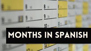 Learn the months of the year in spanish [upl. by Je]