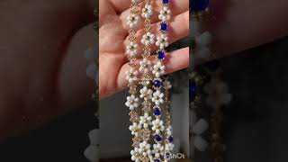 Make Your Own FLOWER Beaded Bracelet🌸💐beadedbracelet diy jewelry youtubeshorts shorts trending [upl. by Eugen]