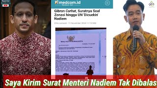 Gibran Mendadak Nada Tinggi Kadisdik Kaget Dicuwekin Menteri Nadiem Kirim Surat Aduan Dicuwekin [upl. by Bouchier5]