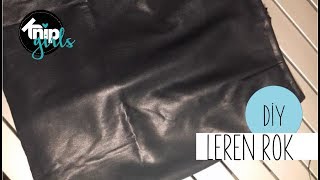 DIY leren rok  KNIPgirl Julia [upl. by Yeoz]