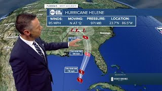 Tracking the Tropics  Intensity of Helenes landfall will be determined Thursday [upl. by Kopans]