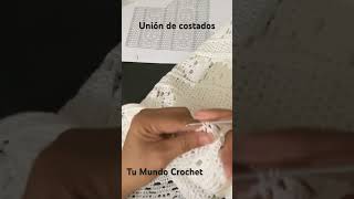 Unión de costados para blusa calaveras tumundocrochet crochet marialuna [upl. by Anilahs]