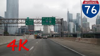 ⁴ᴷ Schuylkill Expressway Interstate 76 westbound 4K VIDEO [upl. by Aney]