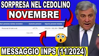 📅 PENSIONI NOVEMBRE CEDOLINO INPS DISPONIBILE ➜ RIMBORSI CONGUAGLI AUMENTI E BONUS PER GLI INVAL [upl. by Irving226]