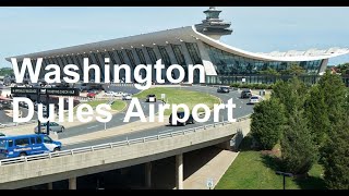 Washington DC Dulles International Airport and Terminal Connection Train walking tour  IAD Airport [upl. by Hgielsel]