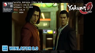 Winlator 80  YAKUZA 0  Snapdragon 680 [upl. by Rebor312]