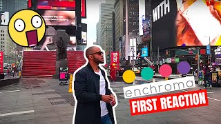 Enchroma glasses STEVIE SEES COLORS 🔸🔹 FOR THE FIRST TIME in TIMES SQUARES NYC [upl. by Oyr]