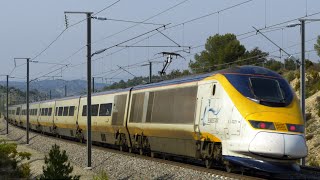 High speed train TGV and Eurostar in France [upl. by Jennette]