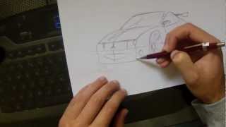 Quick car sketch in 5 minutes [upl. by Cindy]