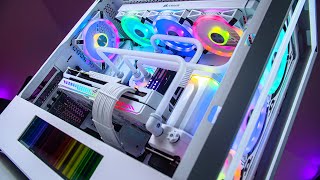 I built a White RGB Z690 Water Cooled PC [upl. by Ginzburg693]