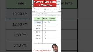 How to add Time  Minutes djexcel excelshortcuts dj excel windows shortsvideo shorts [upl. by Nuahsyd]