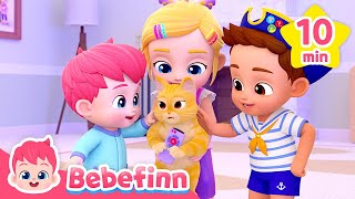 🐱 Hide and Seek with The Troublemaker Cat BooㅣKids Animal Song CompilationㅣBebefinn Nursery Rhymes [upl. by Esirahc560]