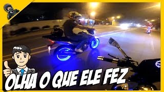 FAZER 250 COM RODAS DE NEON ESSE CARA É CRIATIVO [upl. by Notac]