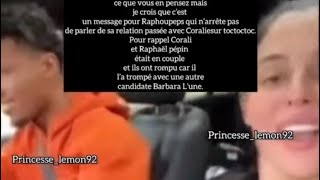 Ce jourlà l’année dernière Coralie Porrovecchio envoie un message subliminal à Raphaël pépin [upl. by Banquer445]