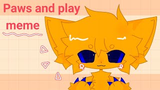 Paws and play meme flipaclip  animation  free animation 4 Souranimations [upl. by Aratihc]