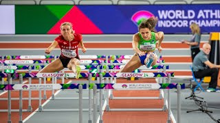 SP v dvorani  Glasgow 2024  Nika Glojnarič po polfinalu na 60 m z ovirami [upl. by Ahsineb34]