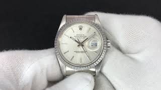 Rolex 16030 Datejust Oyster Perpetual Silver Dial  1988 [upl. by Tade133]