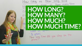 How to Ask Questions HOW LONG HOW MUCH [upl. by Einolem]