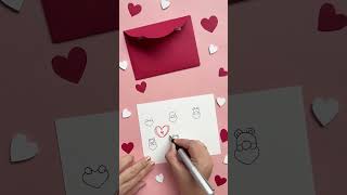 Easytofollow teddy bear doodle tutorial for Valentines Day [upl. by Shaeffer142]