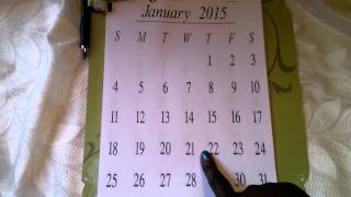 Homemade 2015 wall calendar [upl. by Acinnod]