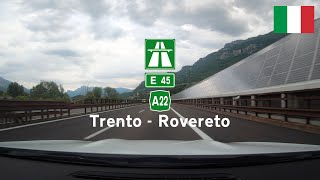 Driving in Italy Autostrada del Brennero A22 from Trento to Rovereto [upl. by Legim325]