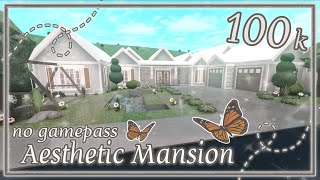 Bloxburg Build  Aesthetic Family Mansion no gamepass 100k [upl. by Justis]