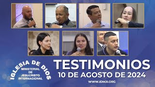 Testimonios 10 de agosto de 2024  Iglesia de Dios Ministerial de Jesucristo Internacional [upl. by Lynnett]