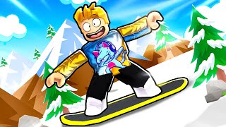 Becoming The Fastest In Roblox Snowboard Race Simulator [upl. by Yellac186]