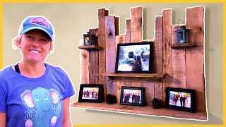 Decorative Pallet Shelves made from FREE Wood Pallets [upl. by Karilynn]