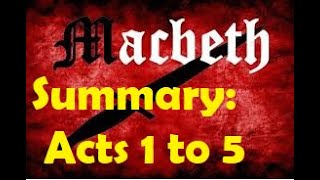 Tragic Ambition Summary of Macbeth Act 1 to 5 [upl. by Wales]