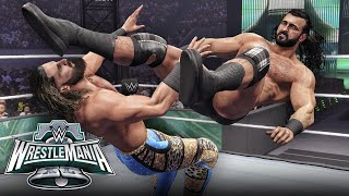 WWE Wrestlemania 40 Seth Rollins vs Drew McIntyre World Heavyweight Championship Match  WWE 2K24 [upl. by Smeaj]