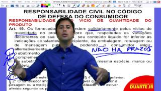 Direito do Consumidor – Responsabilidade Civil no CDC Parte II  Prof Duarte Jr  Aula 0714 [upl. by Nered58]