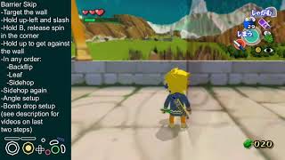 Wind Waker SD Barrier Skip Tutorial 2 sidehop method [upl. by Eednus]