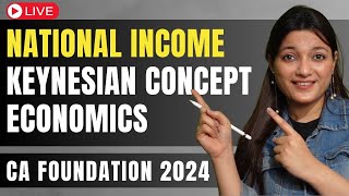 Keynesian Theory Of Determination Of National Income  CA Foundation Economics New Scheme 2024 [upl. by Rockel]