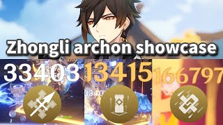 Zhongli archon showcase 47 abyss top half continuous clear 119s [upl. by Giordano41]