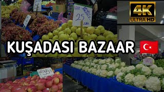 KUŞADASI BAZAAR Day AYDIN TURKEY  SEBZE VE MEYVELER  1 December 2023  4k UHD 60fps [upl. by Eniroc843]