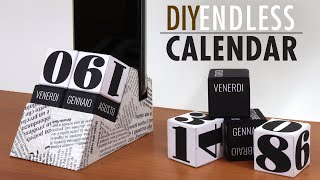 Calendario perpetuo fai da te con cartone riciclato porta smartphone o biglietti da visita [upl. by Mellitz696]