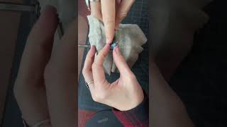 Setting a turquoise stone  Silversmithing tutorials shorts [upl. by Lered]