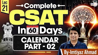 CSAT Preparation for UPSC 2025  Calendar Part  02  UPSC Prelims  UPSC IQ [upl. by Seligman204]