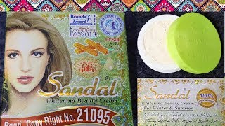 Sandal Whitening Beauty Cream Review Unboxing Uses Price Side Effects  Beauty Cosmetics [upl. by Leahsim612]