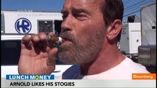 ARNOLD SCHWARZENEGGER  quotWhere the F are my Stogiesquot  ARNY LOVES HIS CIGARS [upl. by Arukas]