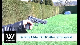 Beretta Elite II CO2 Pistole 45 mm BB 20 Meter Schusstest wwwwaffenfuzzide [upl. by Vin]