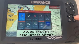 Lowrance hook reveal how to dim the screen  adjust the brightness of the screen [upl. by Lenox]