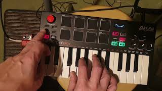 Akai MPK mini play  How To Connect A Loop Pedal [upl. by Kara-Lynn]