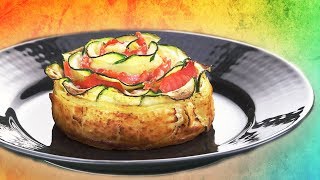 Zucchini Fingerfood aus dem Ofen  Rezept für Zucchini Blume im Blätterteig mit Käse und Lachs [upl. by Narrad714]